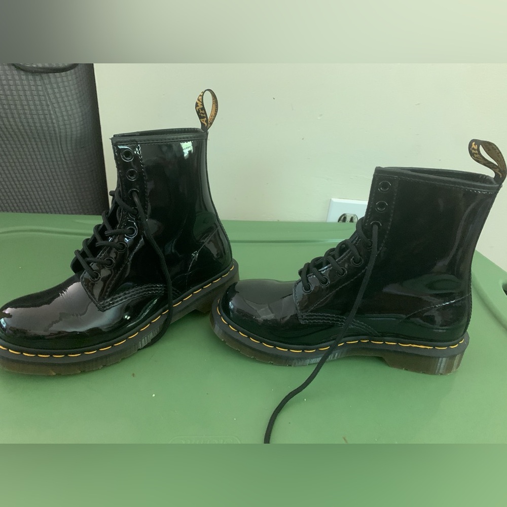 New black patent leather Doc Martens, women’s size 7z